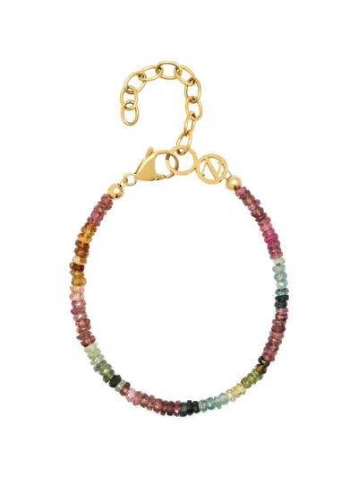Nialaya Jewelry Tourmaline Beaded Bracelet In Multi