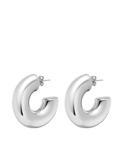 Nialaya Jewelry Tube Hoop Earrings In Silver