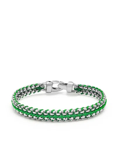 Nialaya Jewelry Woven 8mm Box Chain Bracelet In Silver