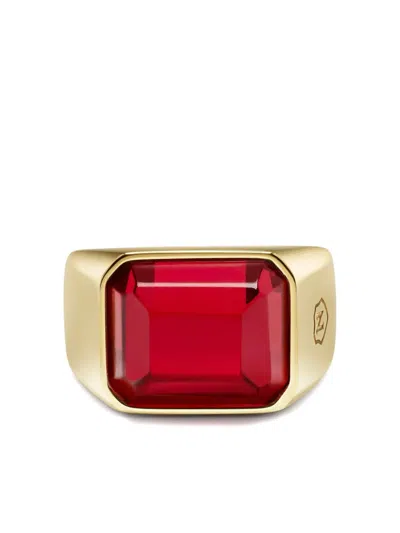 Nialaya Jewelry Zircon Signet Ring In Gold