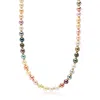 Nialaya Men's 8mm Pastel Pearl Necklace With Gold