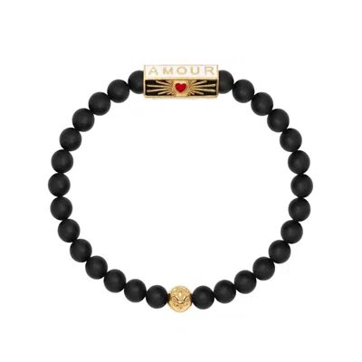 Nialaya Men's Amour Black Onyx Bracelet