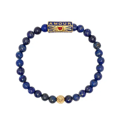 Nialaya Men's Amour Blue Lapis Lazuli Bracelet