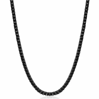 Nialaya Men's Black Tennis Necklace