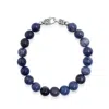 Nialaya Men's Blue / Silver Blue Dumortierite Healing Bracelet With Silver Lock In Blue