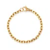 Nialaya Men's Gold 4mm Cable Chain Bracelet