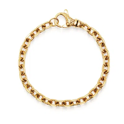 Nialaya Men's Gold 6mm Cable Chain Bracelet