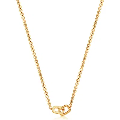 Nialaya Men's Gold Chain With Interlocking Rings