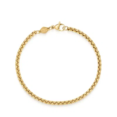 Nialaya Men's Gold Mini Box Chain Bracelet