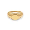Nialaya Men's Gold Mini Signet Ring