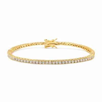 Nialaya Men's Gold Mini Tennis Bracelet