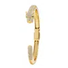 Nialaya Men's Gold Panther Cuff Bangle In Gold