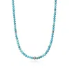 Nialaya Men's Green / Blue Beaded Necklace With Turquoise And Silver