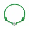 Nialaya Men's Green String Bracelet With Silver In Green