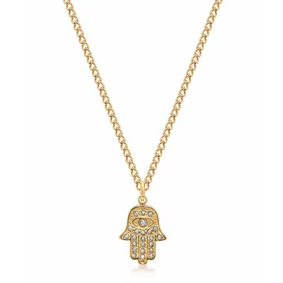 Nialaya Men's Hamsa Hand Necklace In Gold