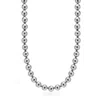 Nialaya Men's Metallic Pearl Necklace With Silver