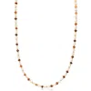 Nialaya Men's Mini Beaded Necklace With Pearls And Tiger Eye