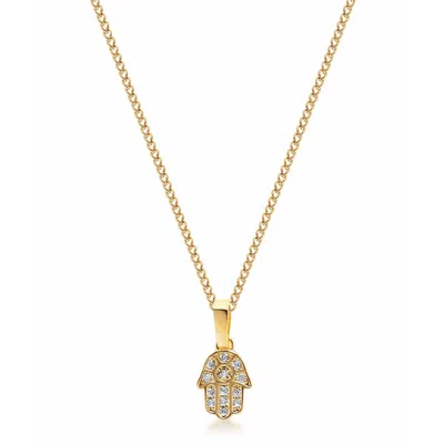 Nialaya Men's Mini Hamsa Hand Necklace In Gold