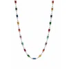 Nialaya Men's Rectangle Tennis Necklace In Silver