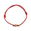 Nialaya Men's Red String Bracelet With Gold