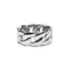 Nialaya Men's Silver Chain Ring