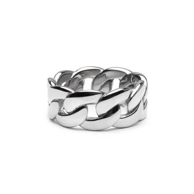 Nialaya Men's Silver Chain Ring