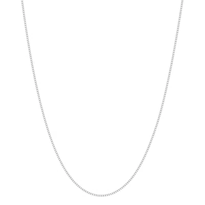 Nialaya Men's Silver Cuban Link Chain In 1.2mm