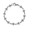 Nialaya Men's Silver Fleur De Lis Linked Bracelet In Metallic