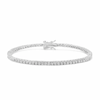 Nialaya Silver Mini Tennis Bracelet