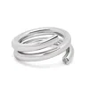 Nialaya Men's Silver Modern Spiral Ring