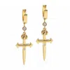 Nialaya Men's Skyfall Sword Earrings In Gold