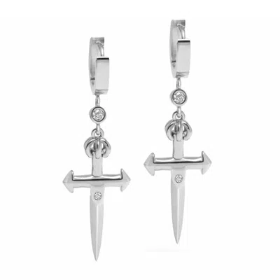 Nialaya Men's Skyfall Sword Earrings In Silver