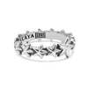 Nialaya Men's Sterling Silver Star Band Ring