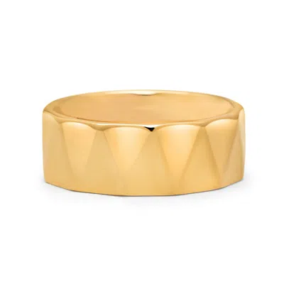 Nialaya Men's Triangle Gold Band Ring