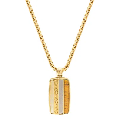 Nialaya Men's Trinity Pendant Necklace In Gold