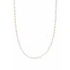 Nialaya Men's White Mini Pearl Necklace