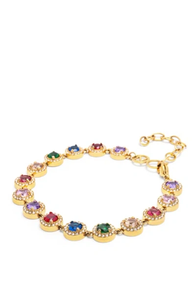 Nialaya Multicolored Cz Tennis Bracelet In Gold
