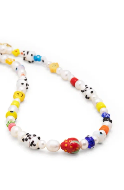 Nialaya Panda Assorted Bead Pearl Necklace