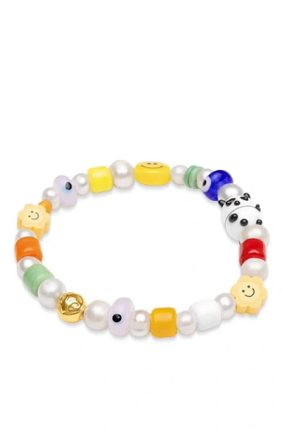 Nialaya Panda Pearl Bracelet