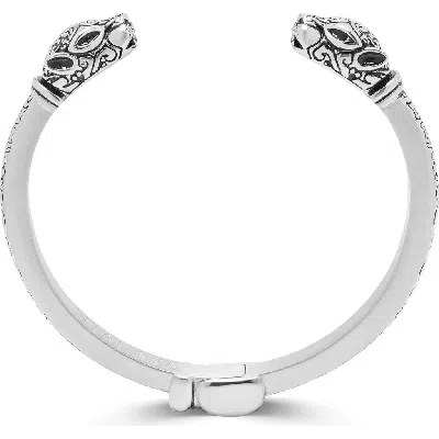 Nialaya Panther Bangle In Silver