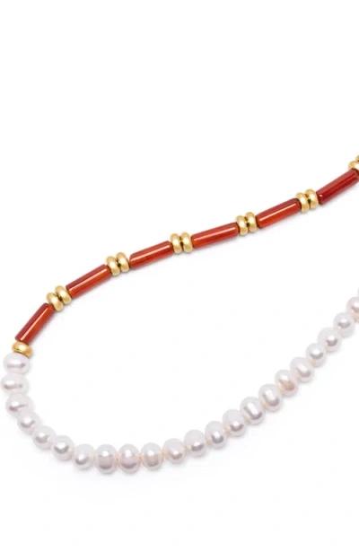 Nialaya Pearl Choker In White