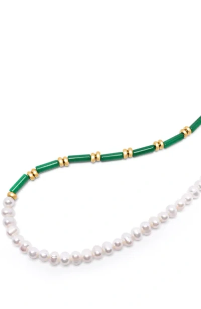 Nialaya Pearl Choker In White