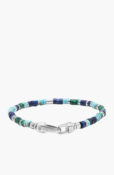 Nialaya Riviera Ocean Heishi Bracelet In Blue
