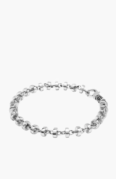 Nialaya Round Link Bracelet In Silver