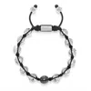 Nialaya Silver / Black Men's Black Diamond Beaded Bracelet With Sterling Silver Beads In Multi