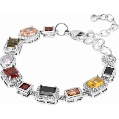 Nialaya Silver Gemstone Bracelet In Metallic