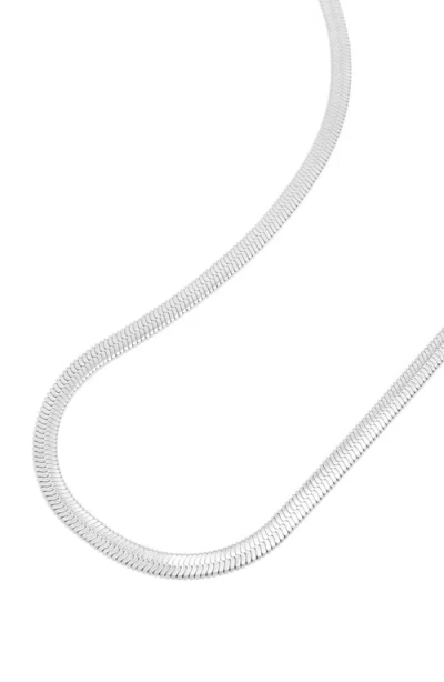 Nialaya Snake Chain Necklace In Metallic