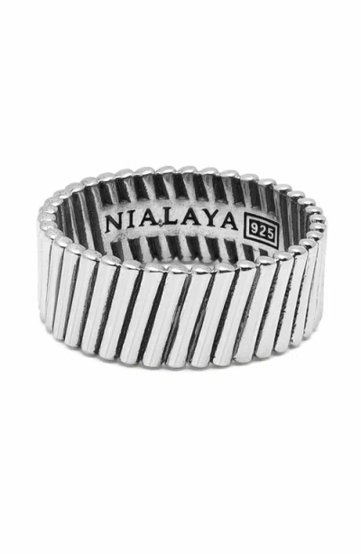 Nialaya Sterling Silver Band Ring