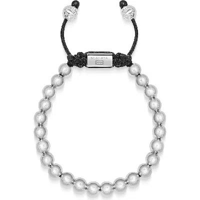 Nialaya Sterling Silver Beaded Bracelet