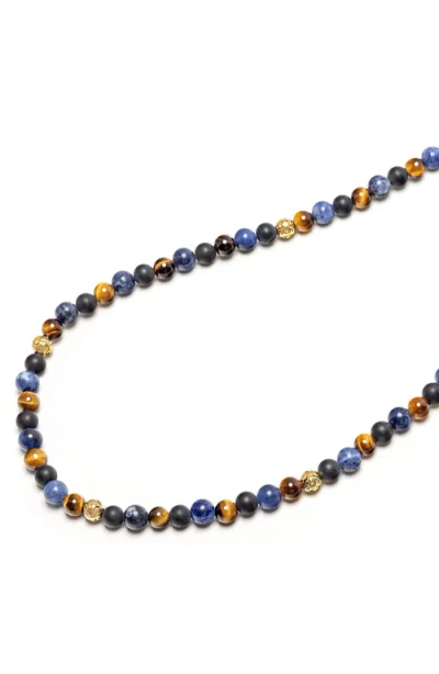 Nialaya Stone Beaded Necklace In Multi